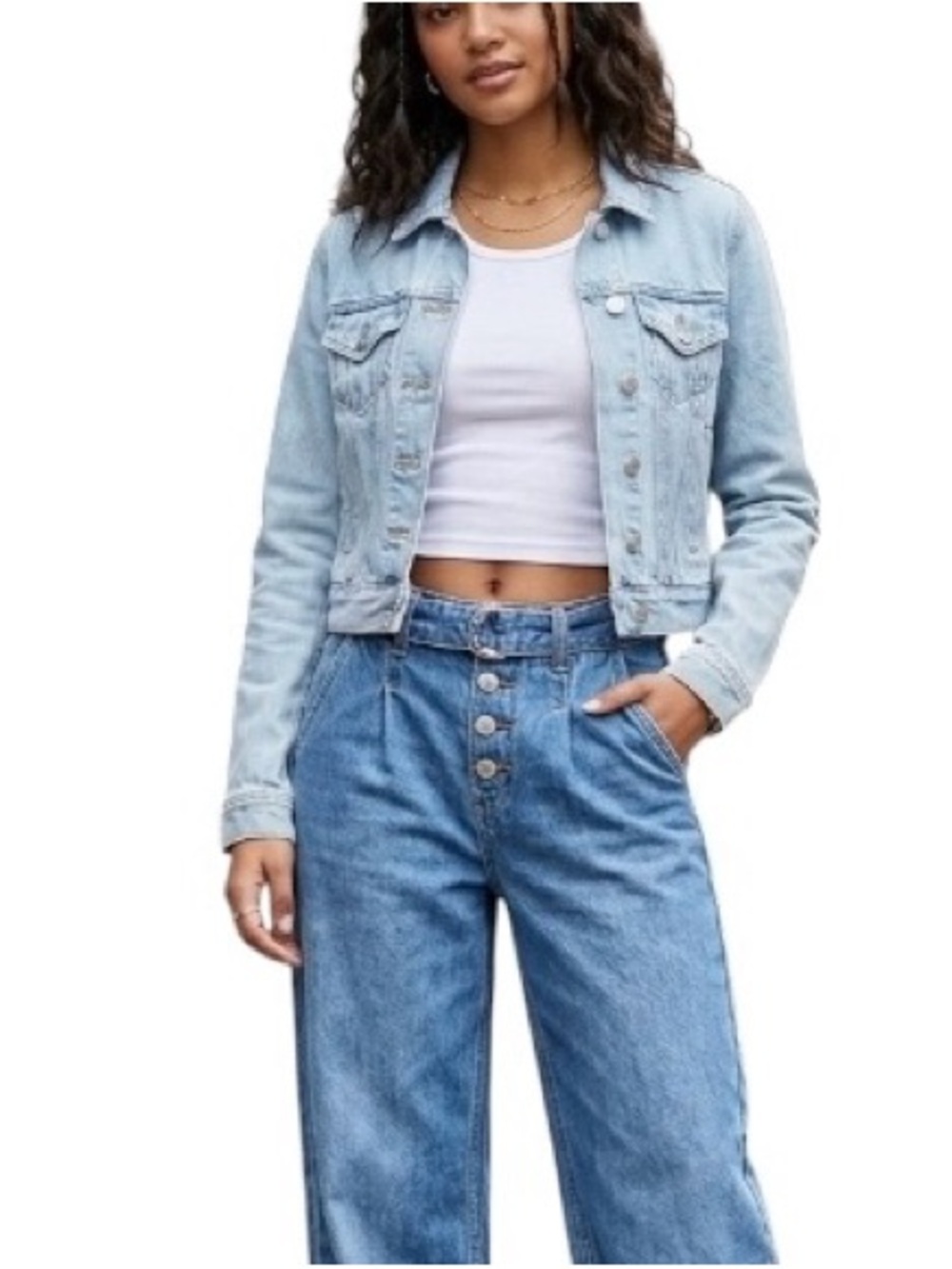 Urban Outfitters BDG Crop Denim Jean Trucker Jacket S Retro